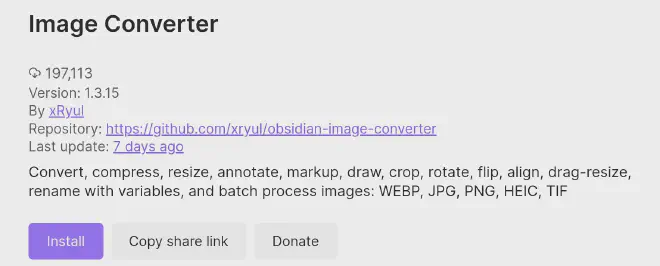 Image Converter Plugin